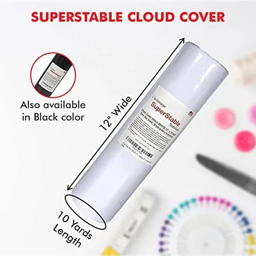 Superpunch Cloud Cover Embroidery Backing White 30.48cm x 9.14m (12 in x 10 yd) | Soft Iron-On Fabric for Itchy Stitches thumbnail 2