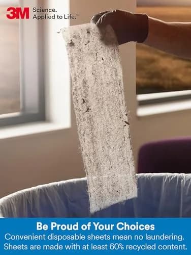 3M Easy Trap Sweep and Dust Sheets Roll 250 Sheets (8" x 6") | Traps 8X More Dirt, Dust, Sand & Hair thumbnail 6