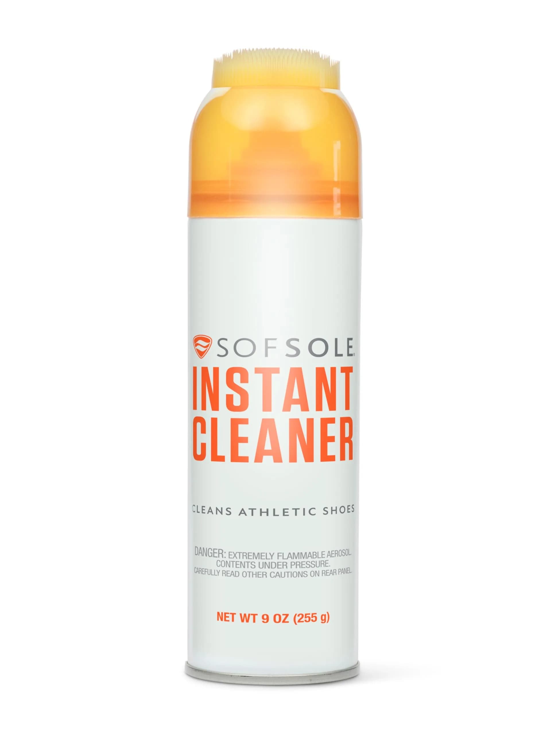 Sof Sole Instant Cleaner Foaming Stain Remover 148ml (5 Fl Oz) | Built-in Scrubber for Athletic Shoes