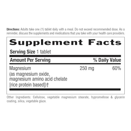 Country Life Chelated Magnesium 250 mg 180 Tablets thumbnail 6