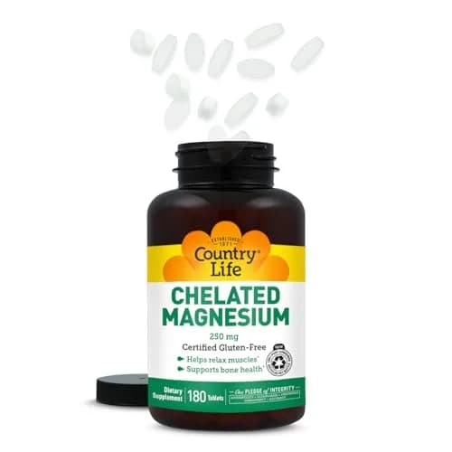 Country Life Chelated Magnesium 250 mg 180 Tablets thumbnail 9