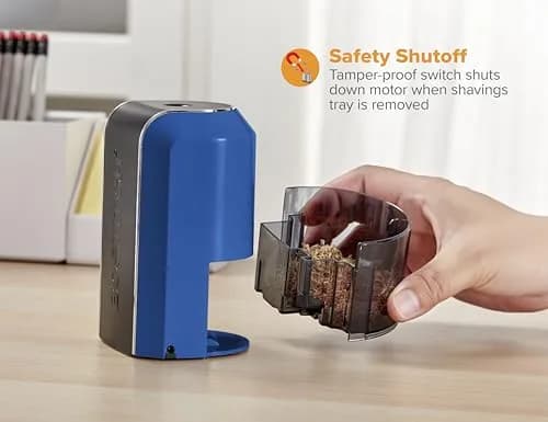 Bostitch Office Vertical Electric Pencil Sharpener, Powerful Stall-Free Motor, Prevents Over-Sharpening, Blue (EPS5V-Blue) | 7-Year Limited Warranty thumbnail 4