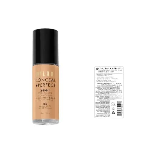 Milani Conceal + Perfect 2-in-1 Foundation + Concealer 30ml (1 Fl Oz) | Natural-Matte Finish, Medium-Full Coverage thumbnail 6