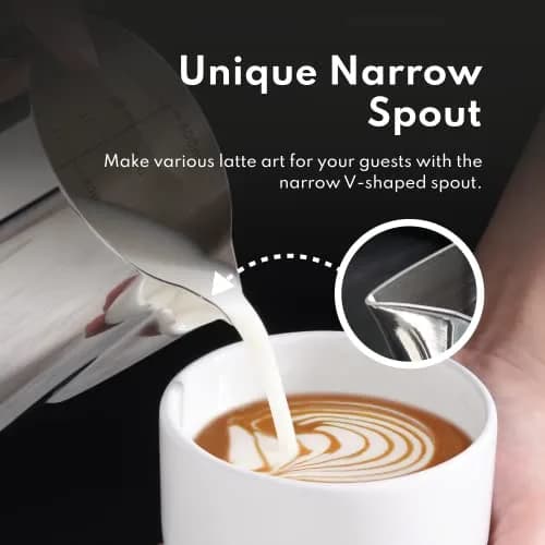 New Star Foodservice Stainless Steel Frothing Pitcher, 20 oz | Commercial Grade 18/8 Barista Tool for Lattes & Cappuccinos thumbnail 9