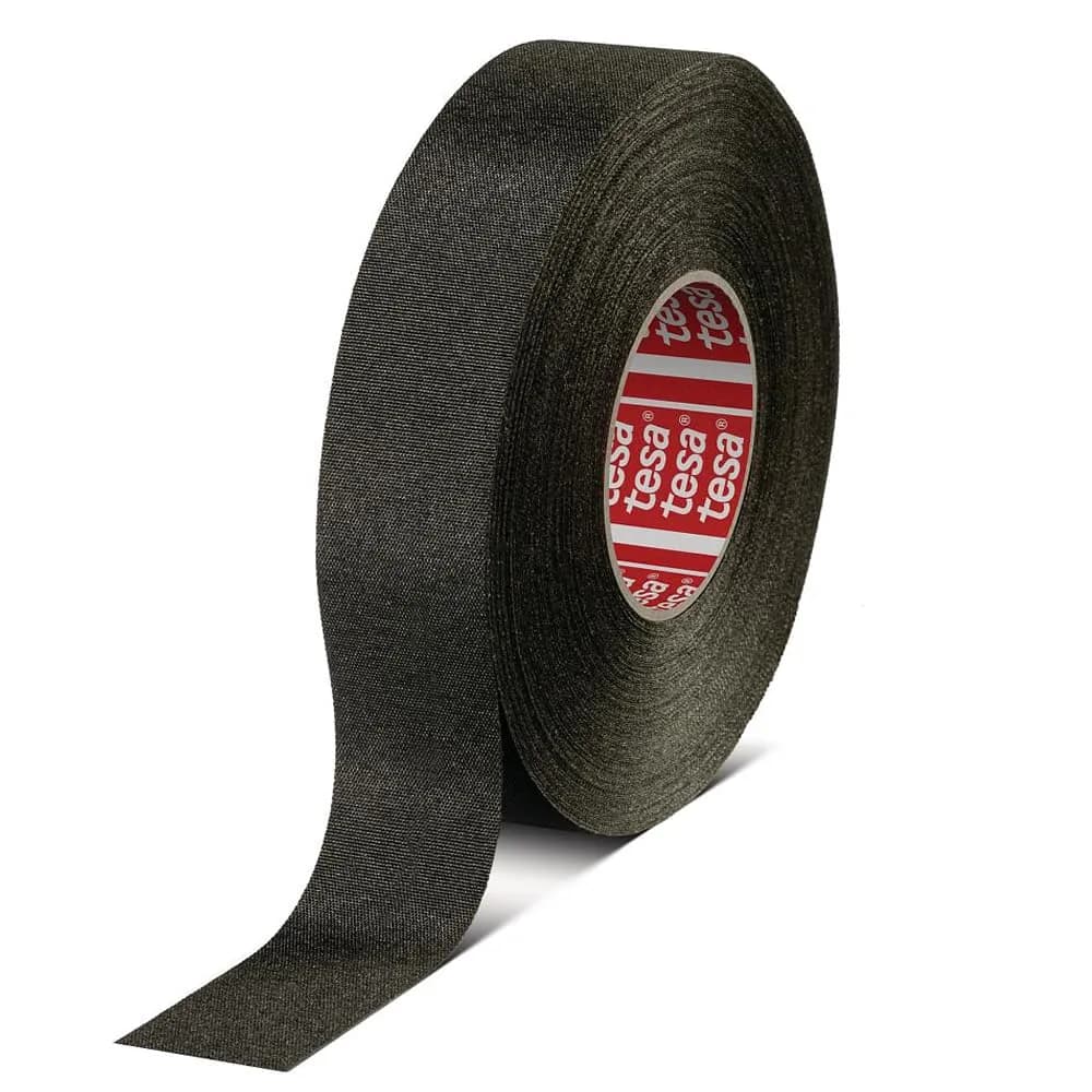 Tesa 51036 Automotive Harness Tape 19mm x 25m (0.75" x 82ft) | High Temp, Abrasion & Chemical Resistant PET Cloth Tape - main product image