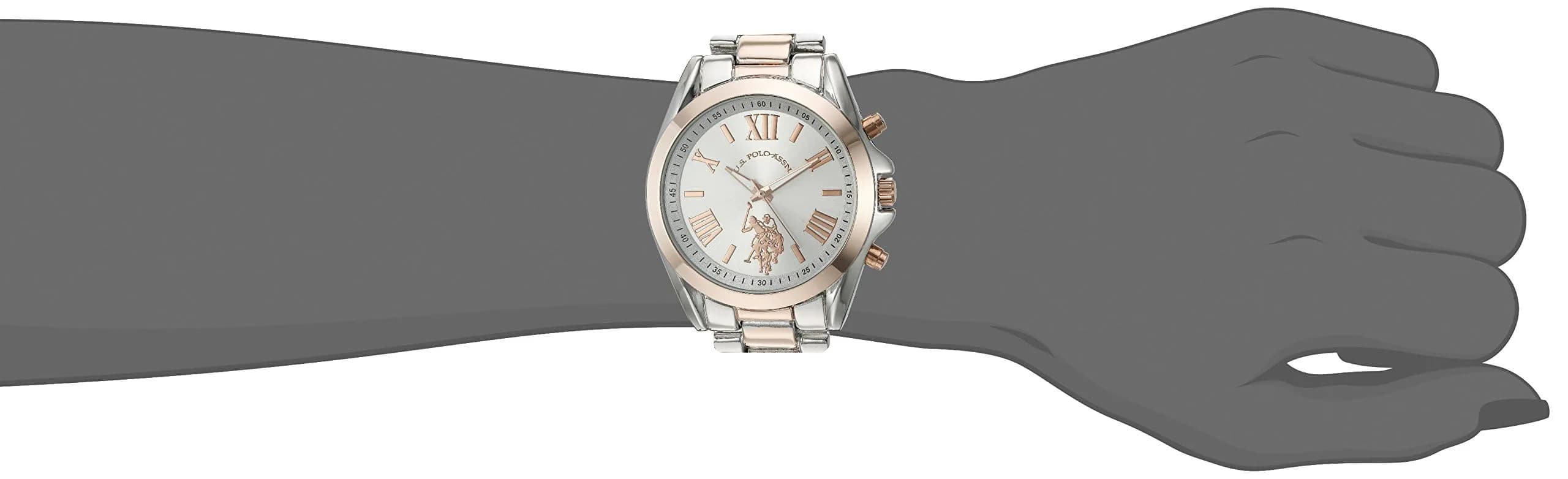 U.S. Polo Assn. Women's Two-Tone Analog Watch 41mm (1.61 inches) | Elegant Quartz Timepiece for Everyday Style thumbnail 2