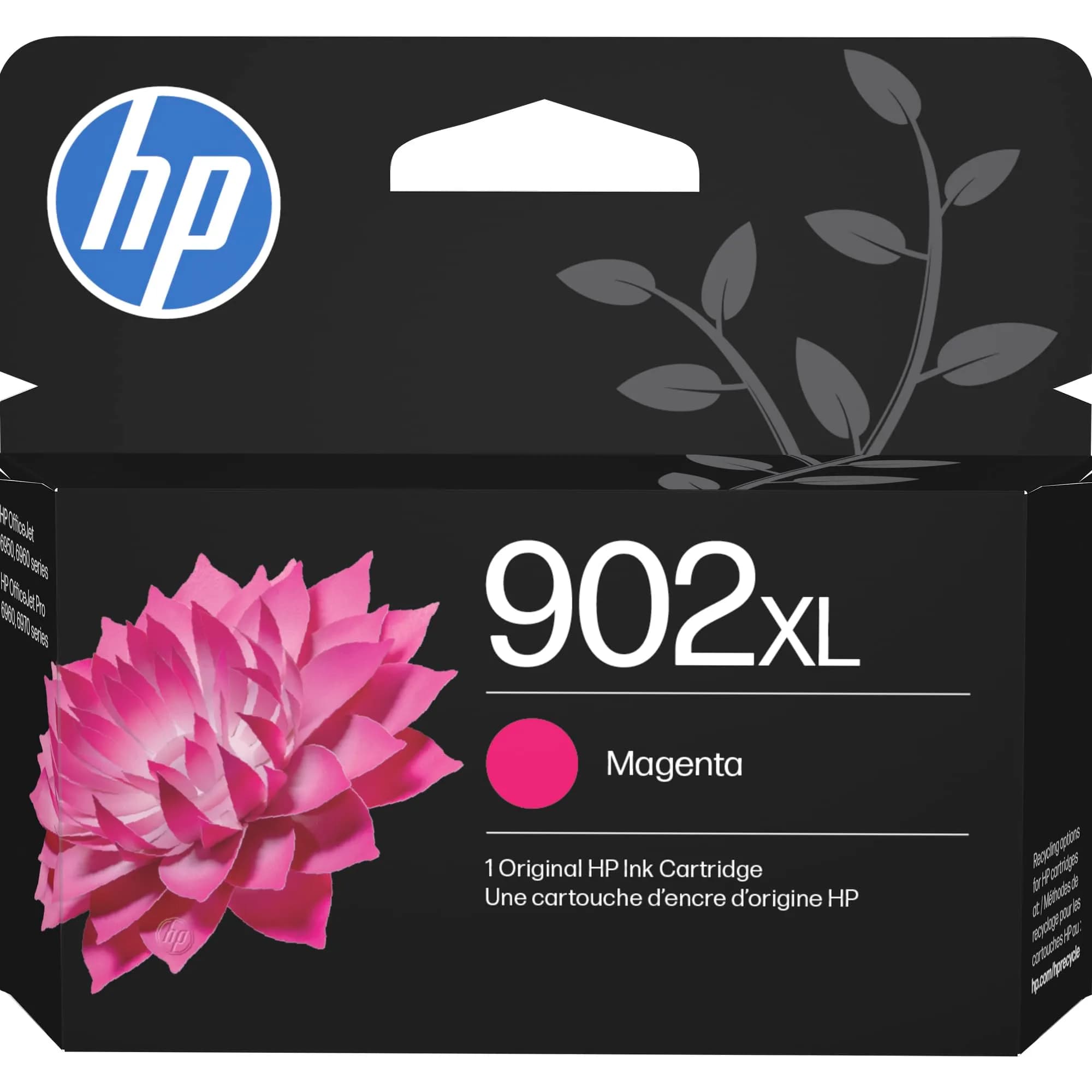 HP 902XL Cyan High-Yield Ink Cartridge (750 pages) | Fade-Resistant Documents — Magenta