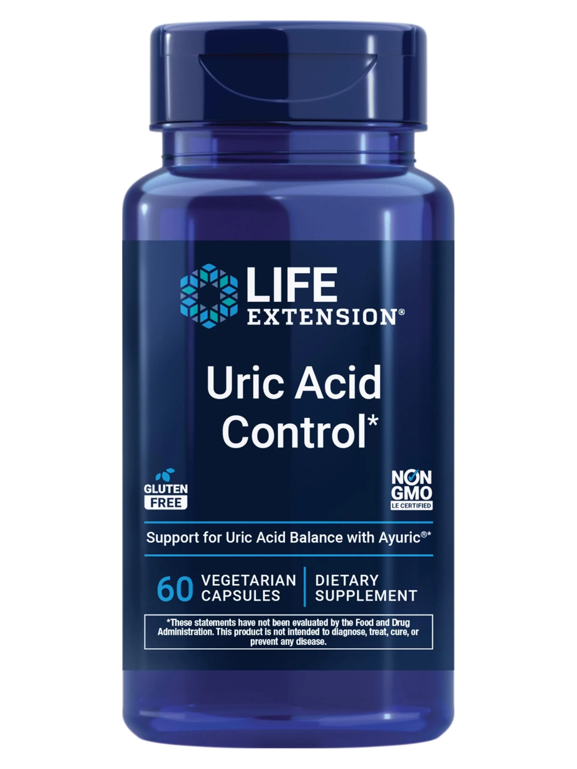 Life Extension Uric Acid Control 60 Capsules | Supports Healthy Uric Acid Balance & Joint Comfort