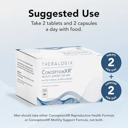 Theralogix ConceptionXR Motility Support – Men's Fertility, NSF Certified | Supports sperm health & motility thumbnail 4