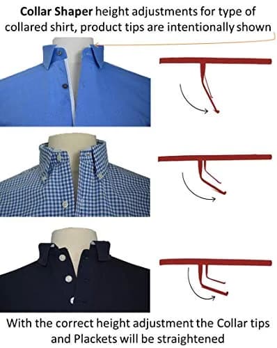 Stiff Collar Stay The Original Adjustable Metal Shirt Collar Support Size 16 Off-White | Keeps Collars Flawless thumbnail 4