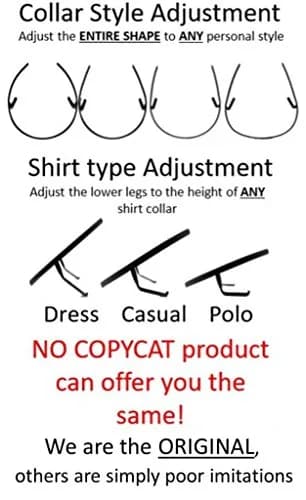 Stiff Collar Stay Adjustable Metal Shirt Collar Support Size 18 Off-White | Keeps Collar Flawless thumbnail 3