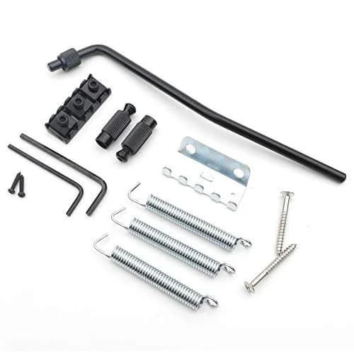 Swhmc Black Tremolo Bridge for Strat - Double Locking Floyd Rose Type | Improve Tuning Stability thumbnail 6