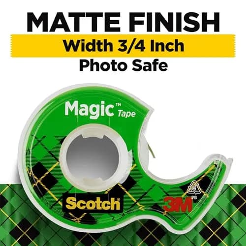 Scotch Magic Tape 3/4 Inch x 300 Inches Rolls (3 Pack) | Invisible & Permanent Paper Mending thumbnail 2