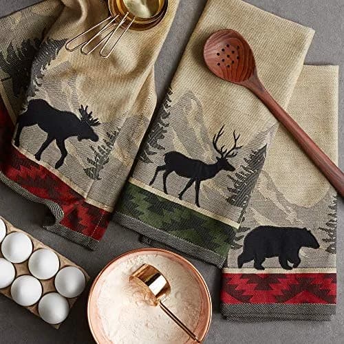 DII Woodlands Collection Dishtowel Set 18x28 inches (45.7x71.1 cm) | 100% Cotton, Ultra Absorbent, Low Lint thumbnail 4