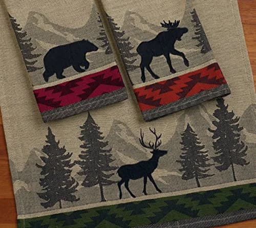 DII Woodlands Collection Dishtowel Set 18x28 inches (45.7x71.1 cm) | 100% Cotton, Ultra Absorbent, Low Lint thumbnail 2