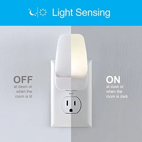GE Plug-in Night Light with Dusk to Dawn Sensor, 2 Pack | Automatic Illumination for Hallways and Bedrooms thumbnail 2