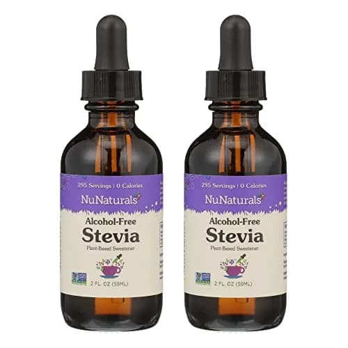 Nunaturals Liquid Stevia Sweetener, 2oz (2-Pack) | Pure, Unflavored, All-Natural Sugar Substitute thumbnail 1