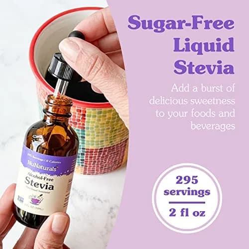 Nunaturals Liquid Stevia Sweetener, 2oz (2-Pack) | Pure, Unflavored, All-Natural Sugar Substitute thumbnail 2