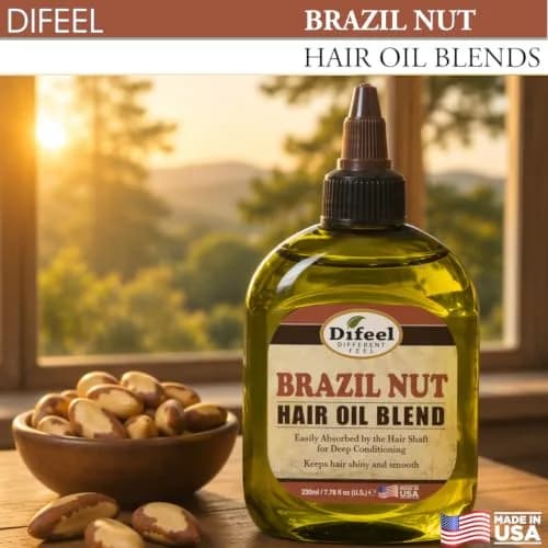 Difeel Brazil Nut Hair Oil Blend 74ml (2.5 Fl Oz) | Deeply Nourishes Dry Hair thumbnail 2
