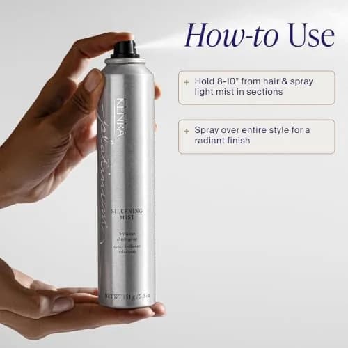 Kenra Silkening Mist 50% | Brilliant Shine Spray | Smooths Flyaways & Tames Frizz | Humidity Protection | All Hair Types | 5.3 oz thumbnail 6