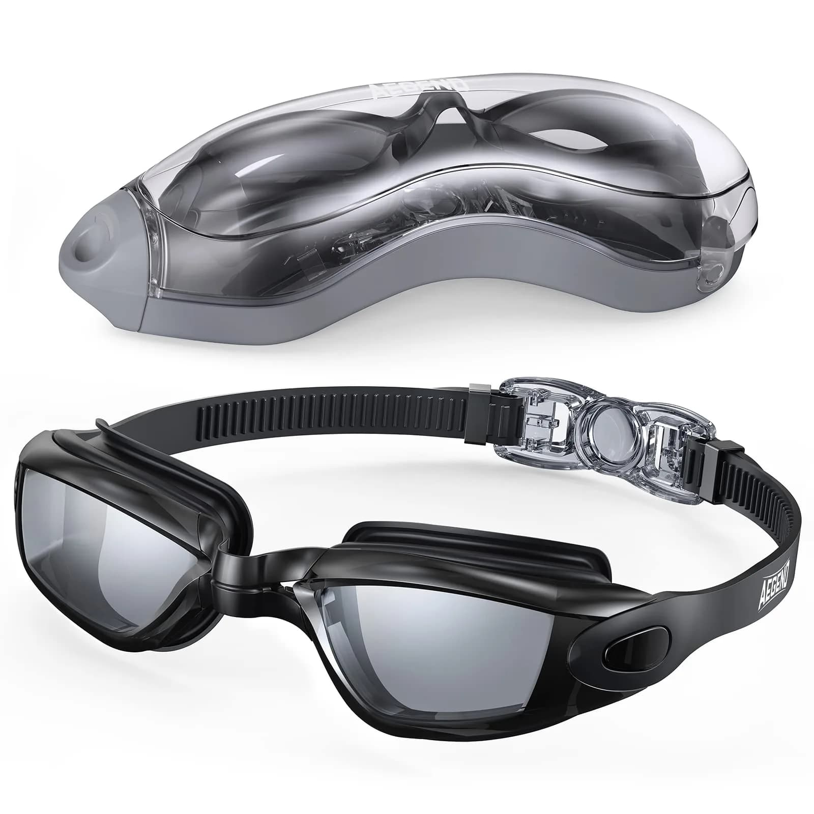 Aegend Swim Goggles, No Leaking Full Protection Adult Youth | Anti-Fog UV Protection - main product image
