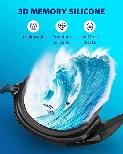 Aegend Swim Goggles, No Leaking Full Protection Adult Youth | Anti-Fog UV Protection thumbnail 5