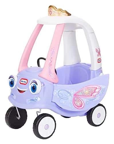 Little Tikes Fairy Cozy Coupe Large | Fairy Princess Ride-On Toy with Push Handle thumbnail 6