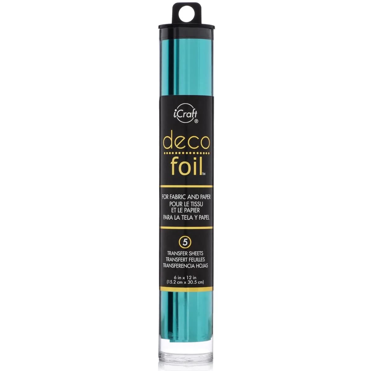 iCraft Deco Foil Transfer Sheets Aqua 15.2cm x 30.5cm (6" x 12") | 5 Sheets for Crafts
