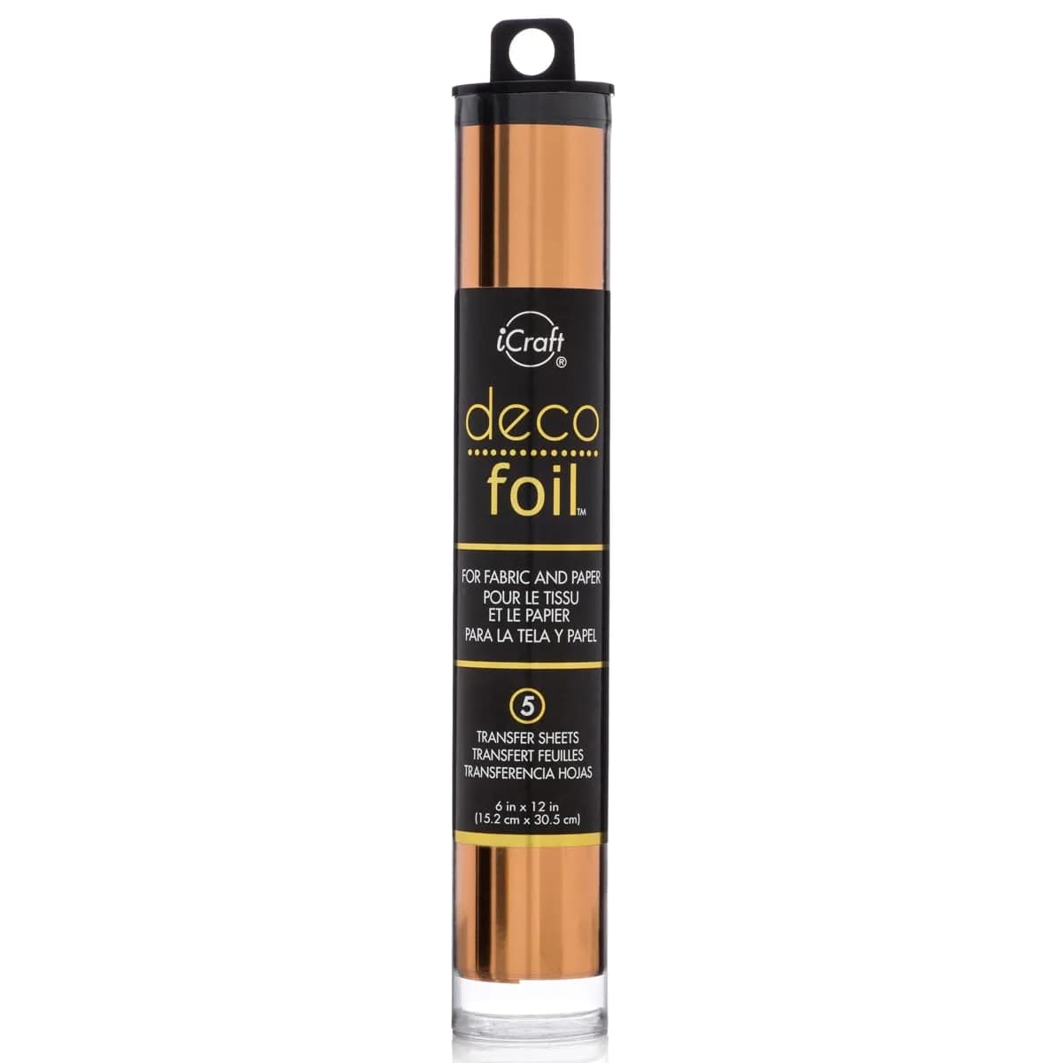 iCraft Deco Foil Transfer Sheets Copper 15.2 cm x 30.5 cm (6" x 12") | 5 Sheets for Paper, Fabric, Wood