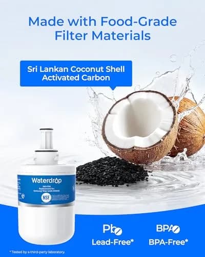 Waterdrop WD-F11B Refrigerator Water Filter 2-Pack | NSF Certified for Chlorine Reduction & Lead-Free thumbnail 6
