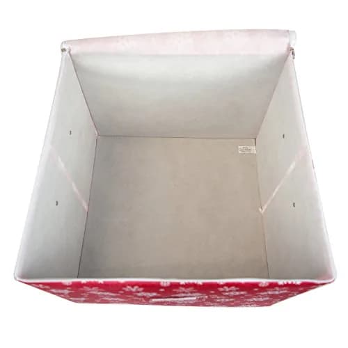 DII Christmas Ornament Storage Box with Dividers 16x16x13" Holds 75 Ornaments thumbnail 5