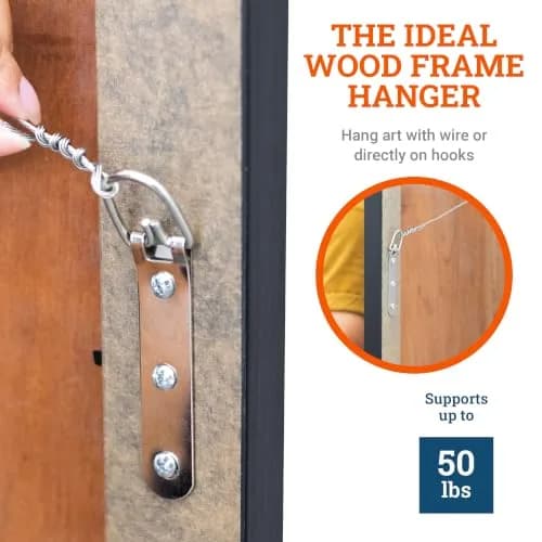 Picture Hang Solutions 3-Hole D-Ring Heavy Duty Picture Hangers 30 Pack | Supports up to 50 lb thumbnail 5