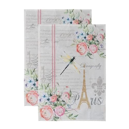 Maison d' Hermine Kitchen Towels Set of 2 | 100% Cotton, 27.50" x 20" | European Design thumbnail 1