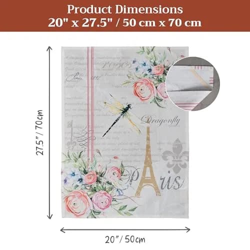 Maison d' Hermine Kitchen Towels Set of 2 | 100% Cotton, 27.50" x 20" | European Design thumbnail 7