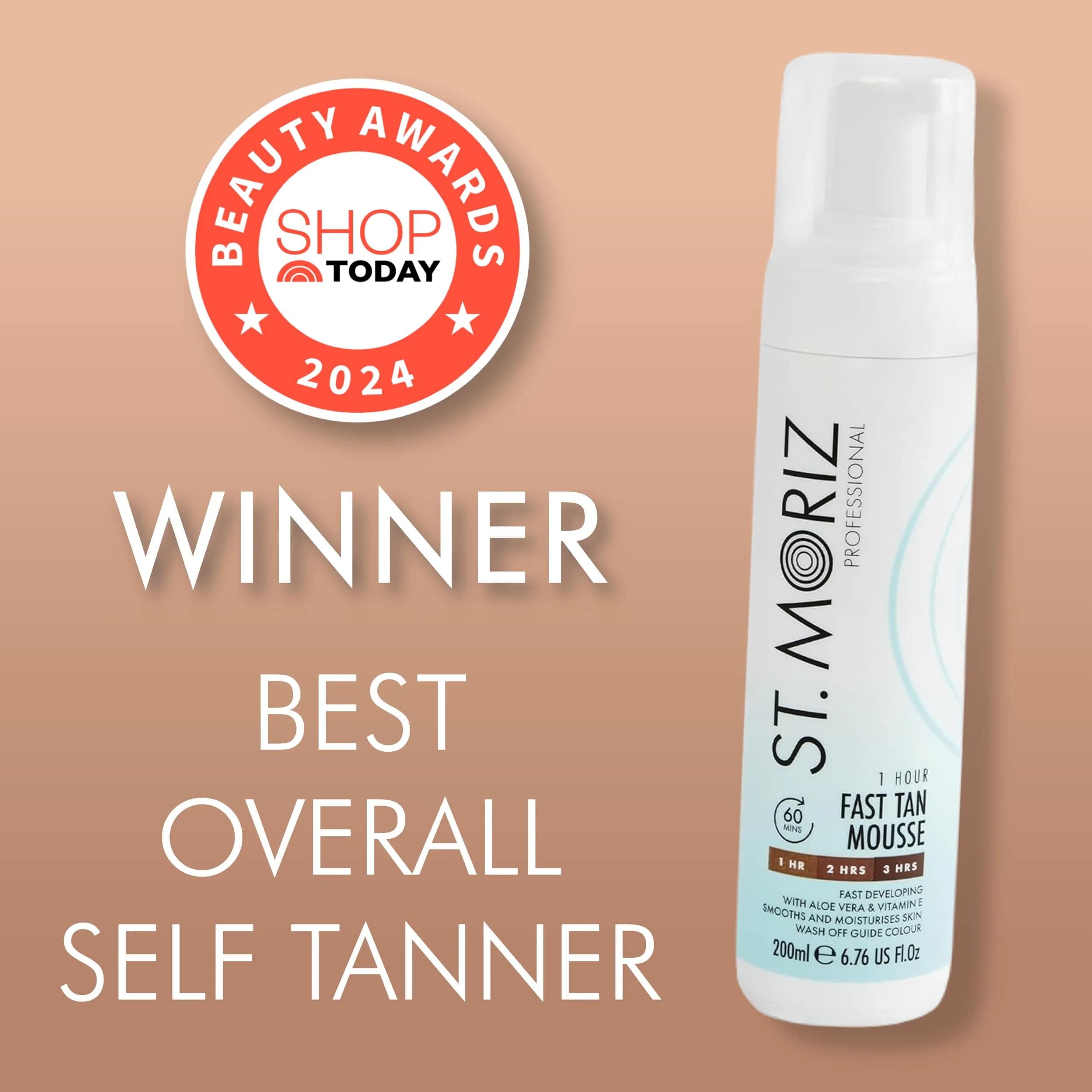 St. Moriz Professional Dark Self Tanner Mousse 200ml (6.76 fl oz) | Streak-Free Fake Tan with Aloe Vera & Vitamin E — Fast Mousse