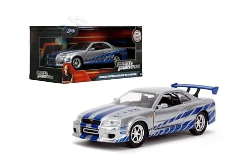 Jada Fast & Furious Brian's Nissan Skyline GT-R R34 1:32 Scale Die-cast Car | Officially Licensed Movie Replica thumbnail 1