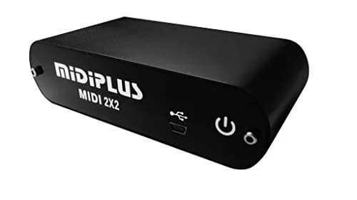 Midiplus 2x2 USB MIDI Interface | 2 In 2 Out, Mac & Windows Compatible, Aluminum Body thumbnail 1