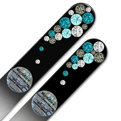 Mont Bleu Set of 2 Crystal Nail Files with Crystals | Genuine Czech Tempered Glass for Natural Nails thumbnail 5