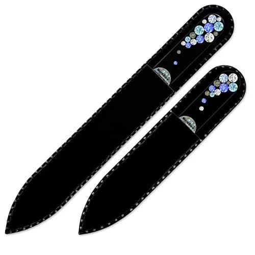 Mont Bleu Set of 2 Crystal Glass Nail Files | 90mm & 135mm (3.5" & 5.3") thumbnail 4