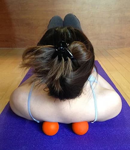 Kieba Massage Lacrosse Balls for Myofascial Release, Trigger Point Therapy, Muscle Knots, and Yoga Therapy. Set of 2 Firm Balls (2 Orange) thumbnail 4