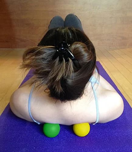 Kieba Massage Lacrosse Balls for Myofascial Release, Trigger Point Therapy, Muscle Knots, and Yoga Therapy. Set of 2 Firm Balls (Green and Yellow) | Effective Muscle Knot Relief thumbnail 4