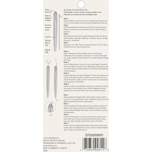 Boye Loom Pen Threading Tool | Yarn Wrap & Threader for Weaving & Knitting, Yellow thumbnail 2