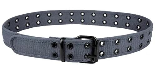 Gelante Canvas Double Grommet Hole Belt Grey Medium (34-36 Inches) | Casual & Work Wear thumbnail 2