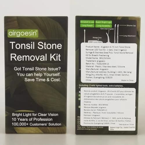 Airgoesin Tonsil Stone Remover LED Tool Kit 2 Sets | Painless Removal for Fresher Breath thumbnail 8