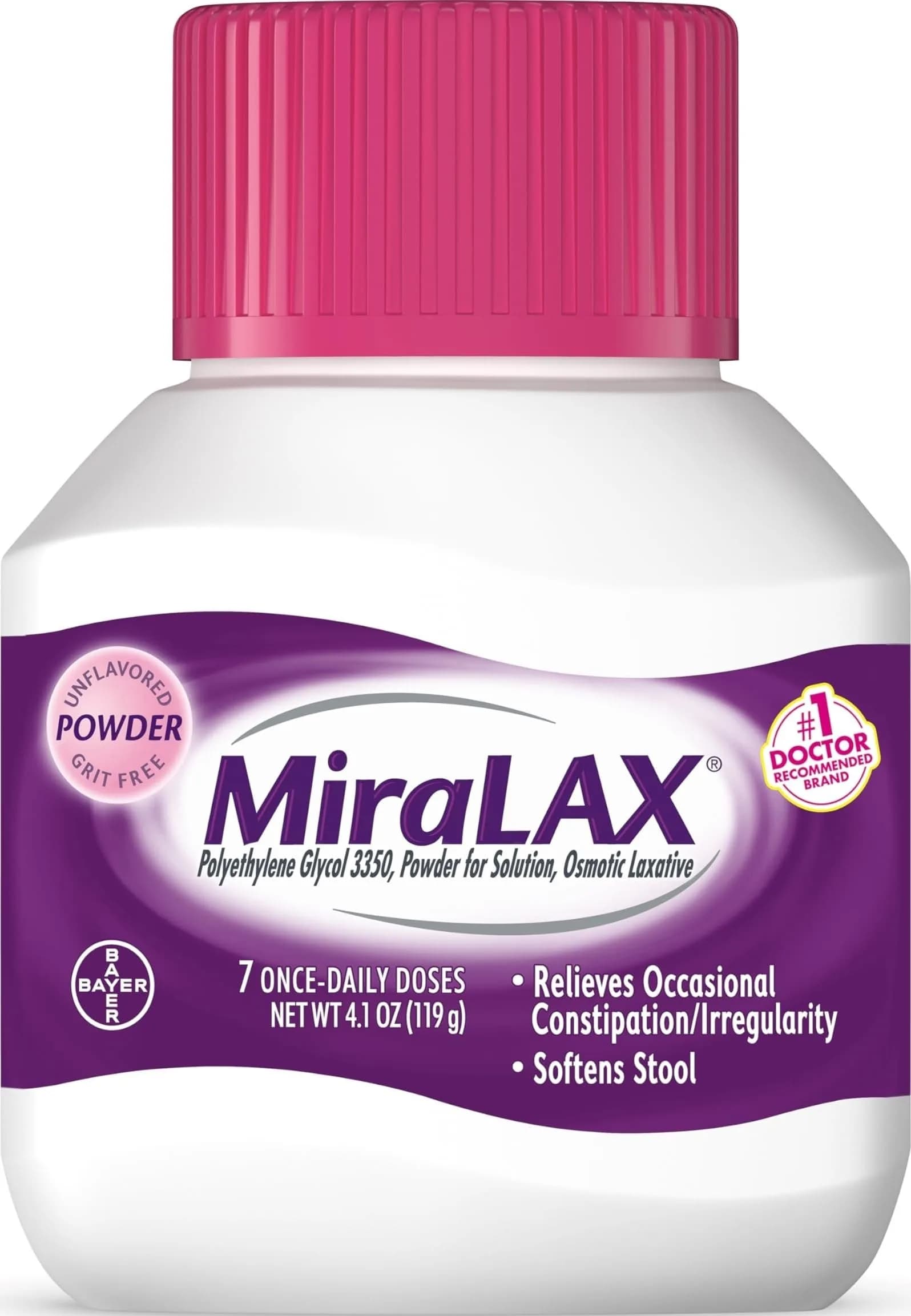MiraLAX Gentle Constipation Relief Powder 116 g (4.1 oz) | Osmotic Laxative for Adults