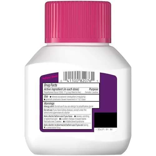 MiraLAX Gentle Constipation Relief Powder 116 g (4.1 oz) | Osmotic Laxative for Adults thumbnail 8