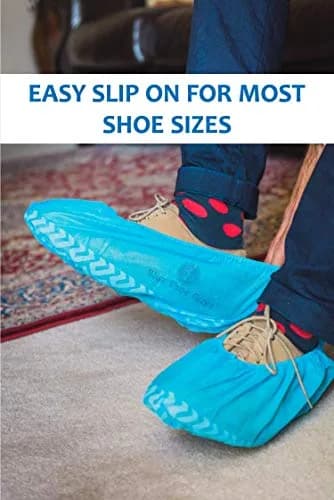 Blue Shoe Guys Disposable Shoe & Boot Covers 100 Pack | Water Resistant, Non-Slip, Recyclable for Indoor & Outdoor Use thumbnail 5