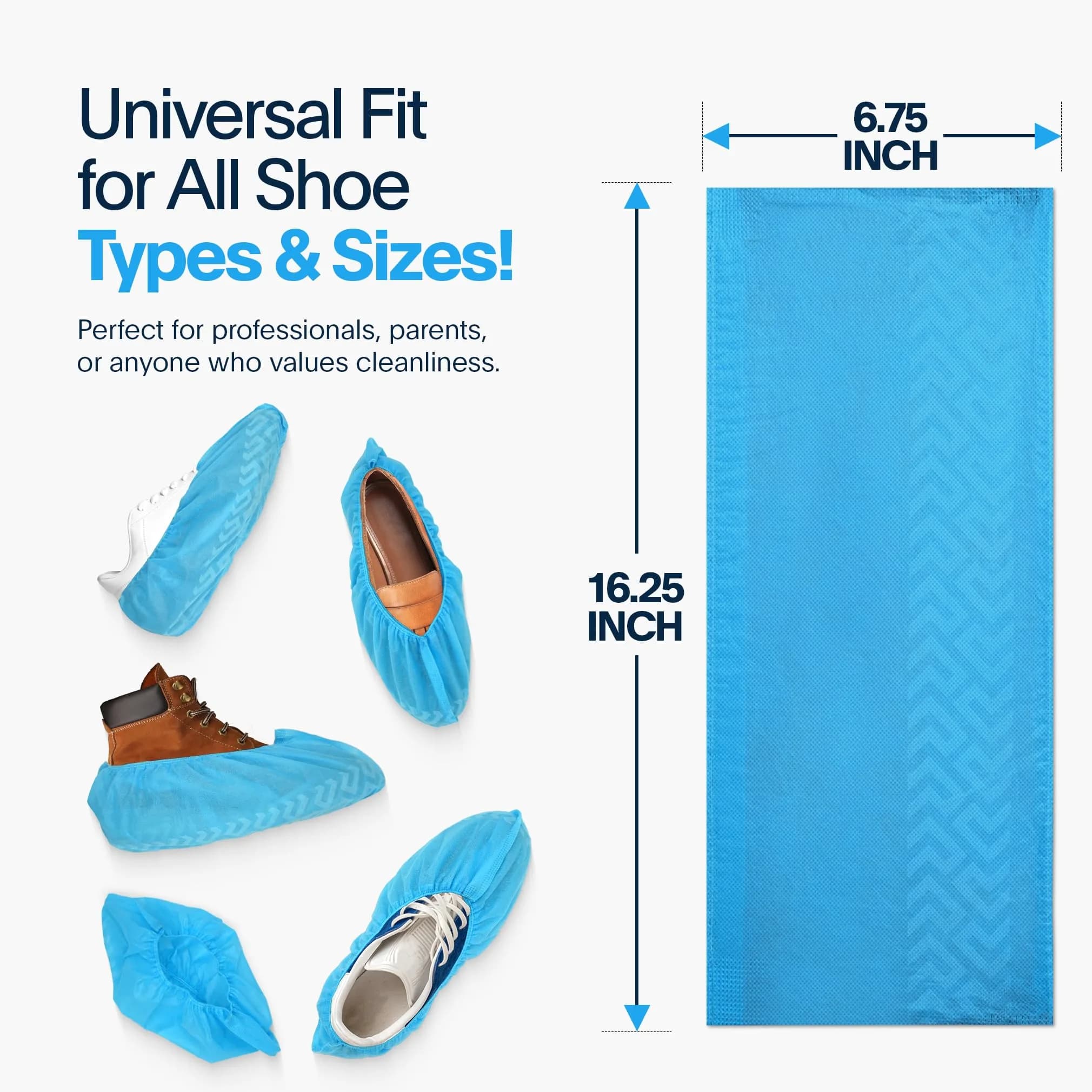 Blue Shoe Guys Disposable Shoe & Boot Covers 100 Pack | Water Resistant, Non-Slip, Recyclable for Indoor & Outdoor Use - view 6