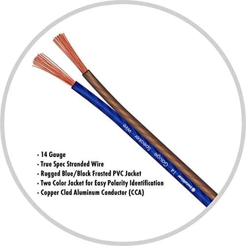 InstallGear 14 Gauge Speaker Wire 30ft (9.1 m) | Copper Clad Aluminum Cable for Car Audio & Home Theater thumbnail 3
