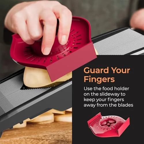 Mueller Austria V-Pro Mandoline Slicer Black | Adjustable Vegetable Chopper, Fruit, Cheese Grater, Potato Chips Slicer thumbnail 5